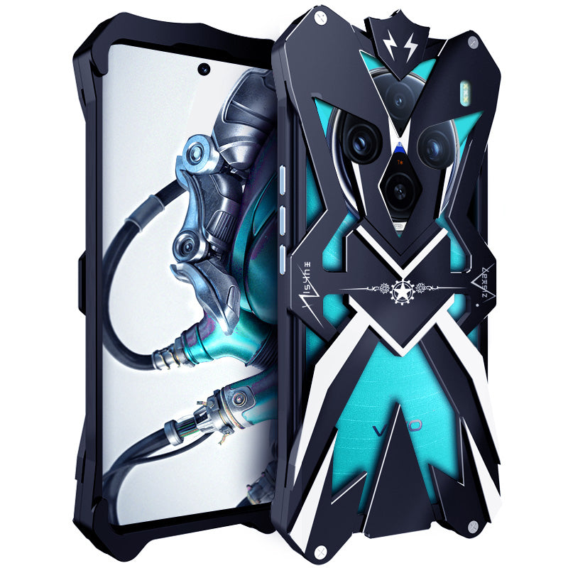 For vivo X100 Pro 5G Protective Cover Tough Armour Aluminum Alloy Metal Phone Case