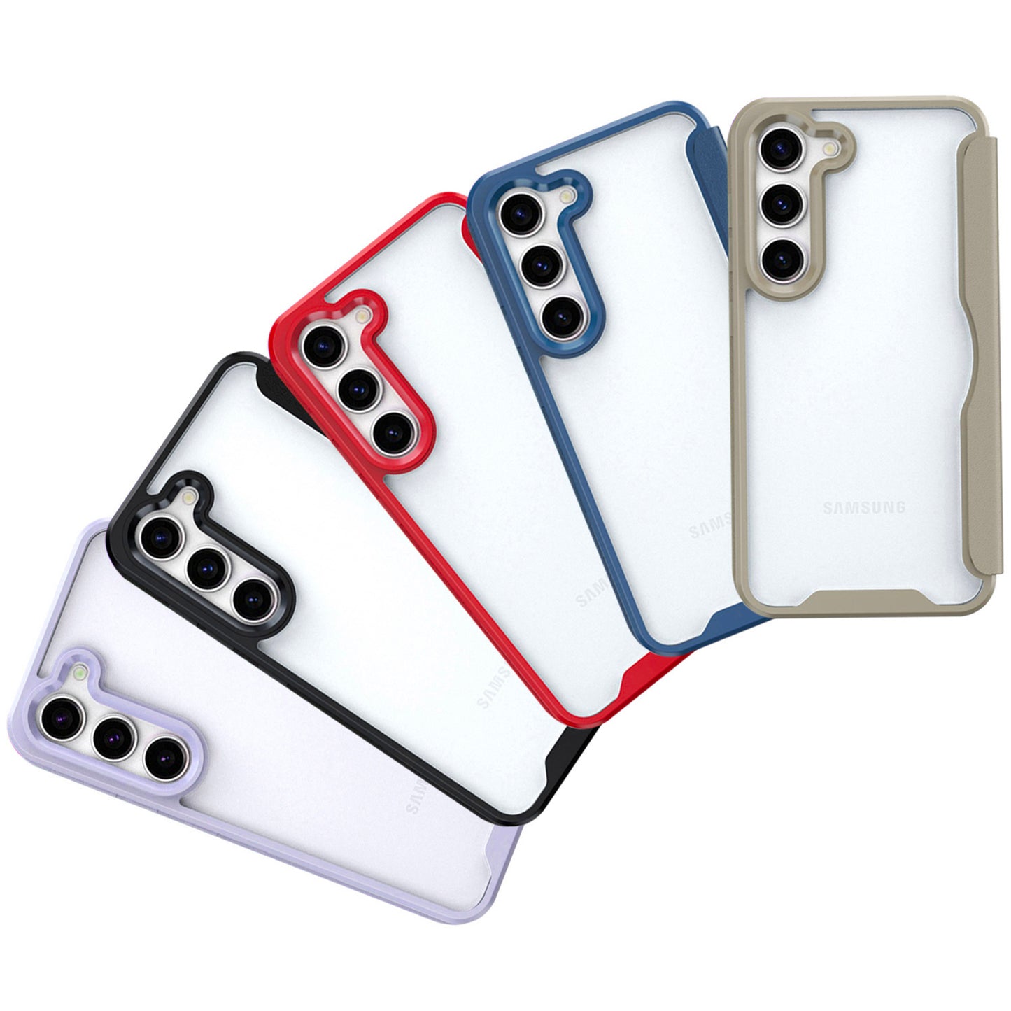 For Samsung Galaxy S24+ Phone Case Shockproof RFID Blocking Cover with Card Holder - Black