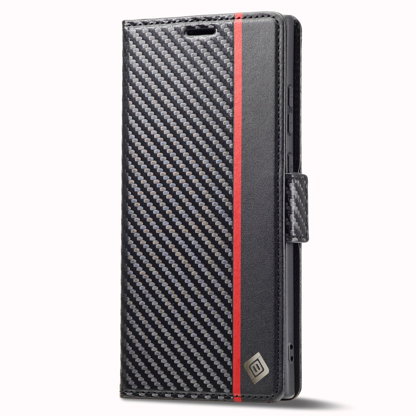 LC.IMEEKE For Samsung Galaxy S24 Ultra Case Carbon Fiber Texture Anti-drop Phone Guard Cover - Vertical Stripe
