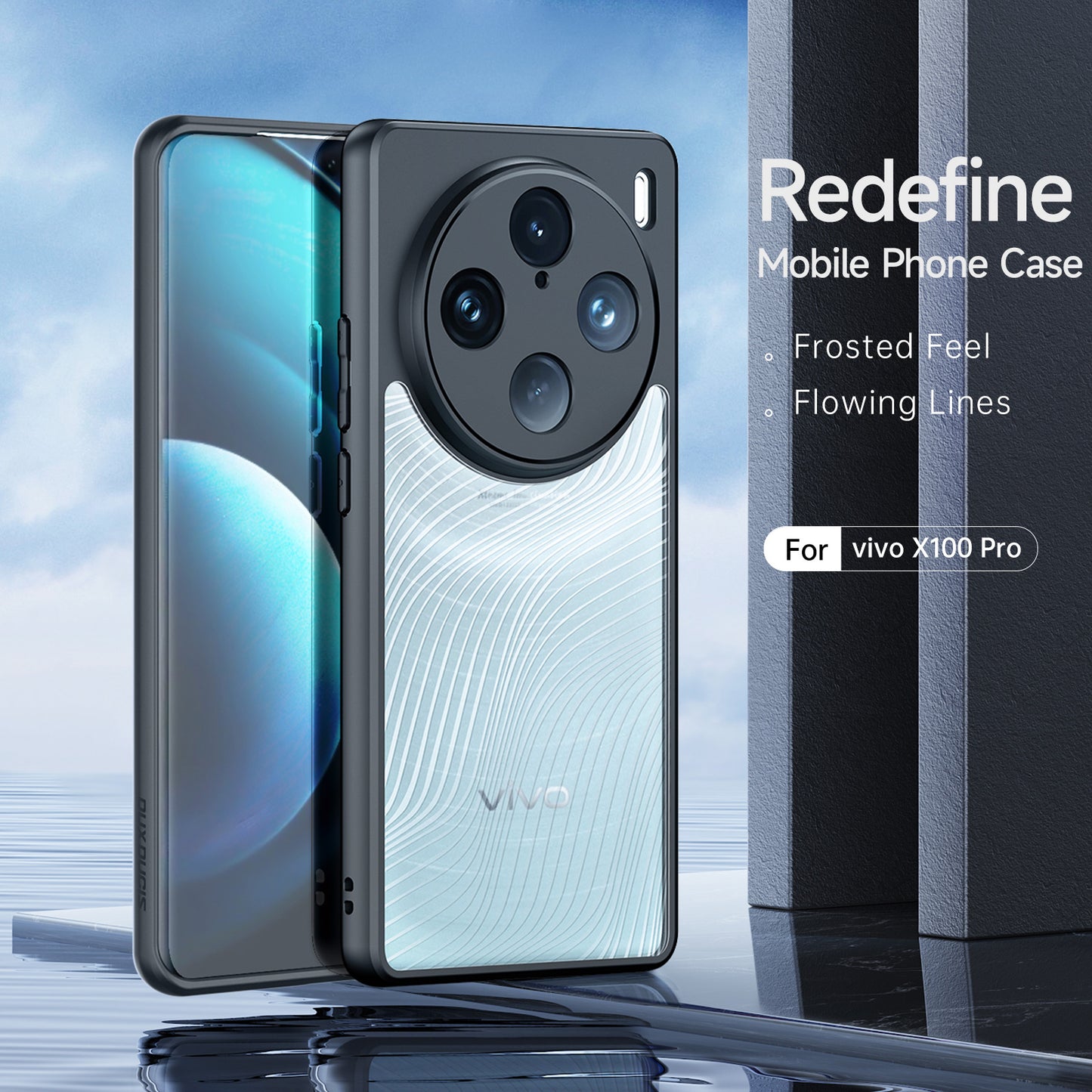 DUX DUCIS Aimo Series for vivo X100 Pro 5G Case TPU+PC Matte Protective Cover (REACH Certification) - Black