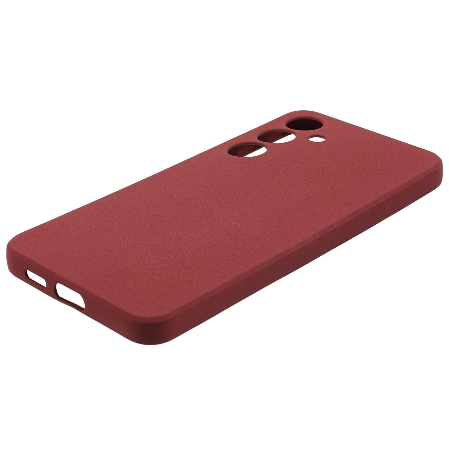 For Samsung Galaxy S24+ Case Anti-drop Matte TPU Smart Phone Protector - Wine Red