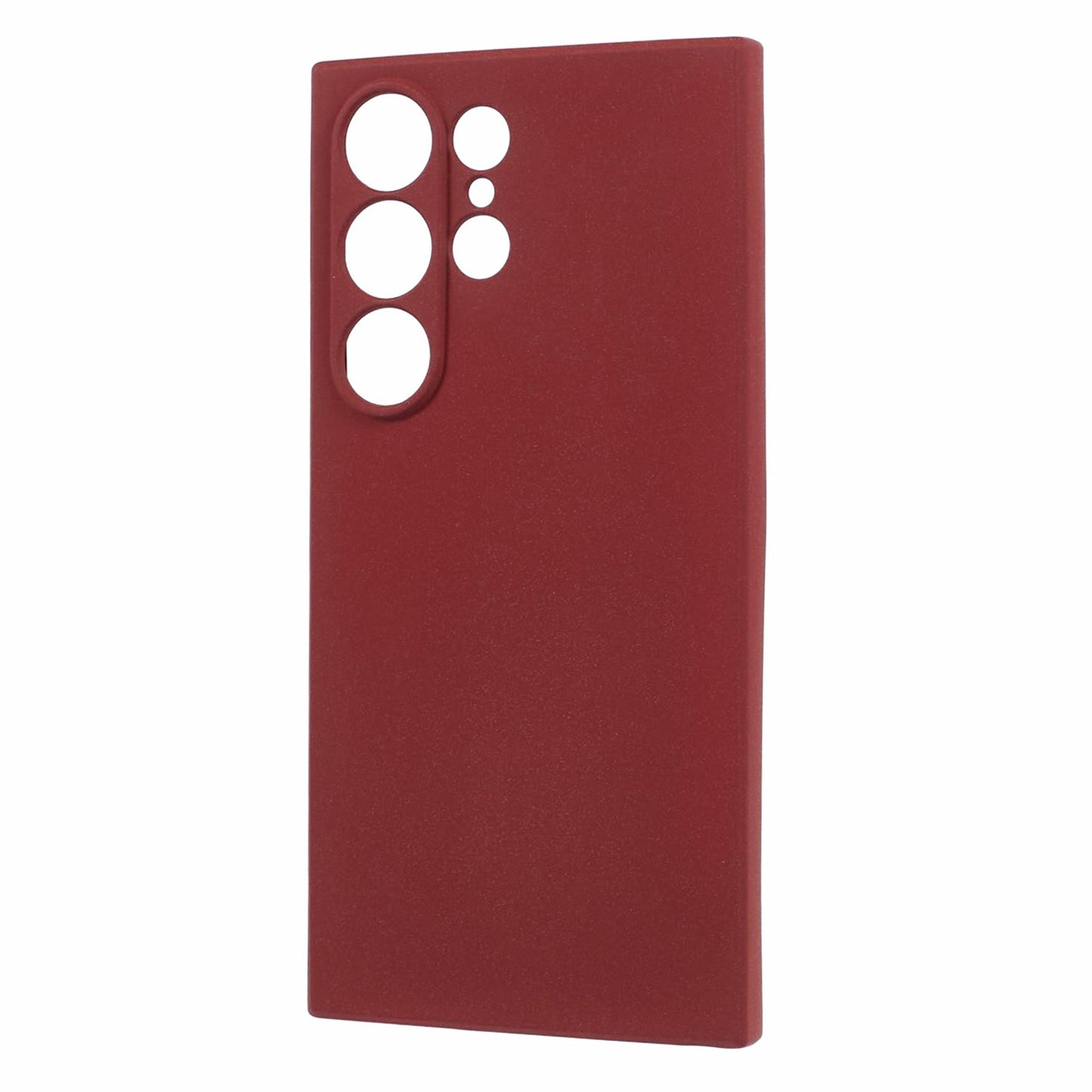 For Samsung Galaxy S24 Ultra Phone Case Double-Sided Matte Design Anti-Slip Cover - Wine Red