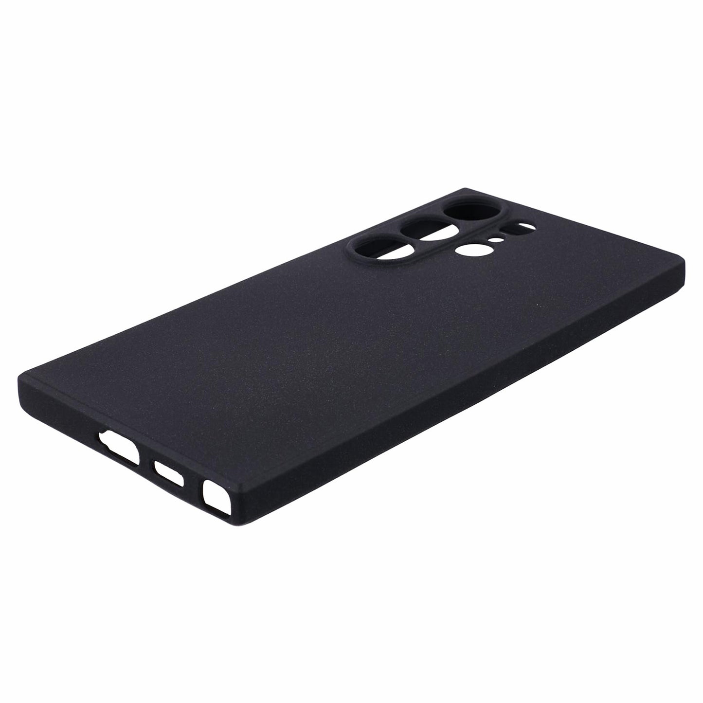 For Samsung Galaxy S24 Ultra Phone Case Double-Sided Matte Design Anti-Slip Cover - Black