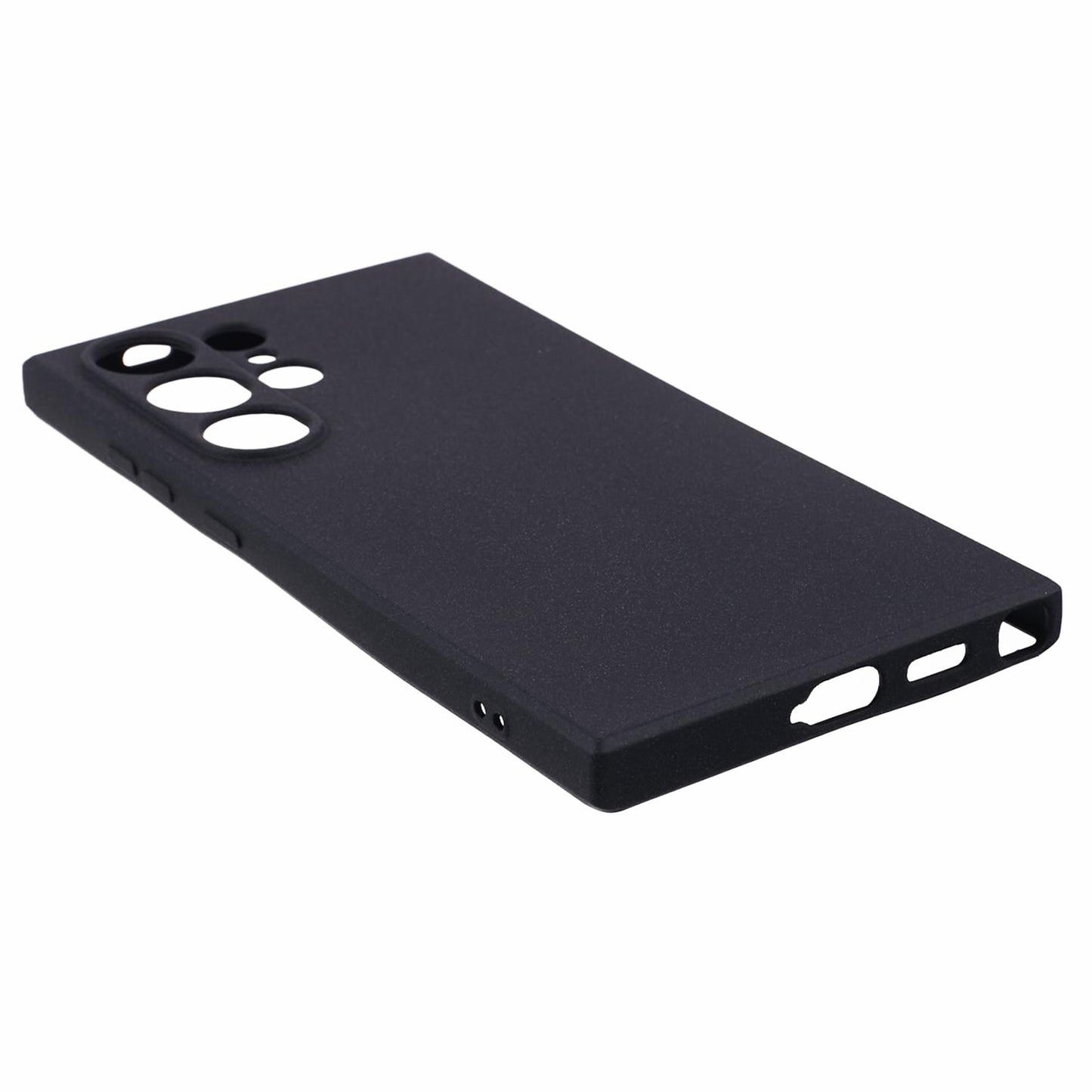 For Samsung Galaxy S24 Ultra Phone Case Double-Sided Matte Design Anti-Slip Cover - Black
