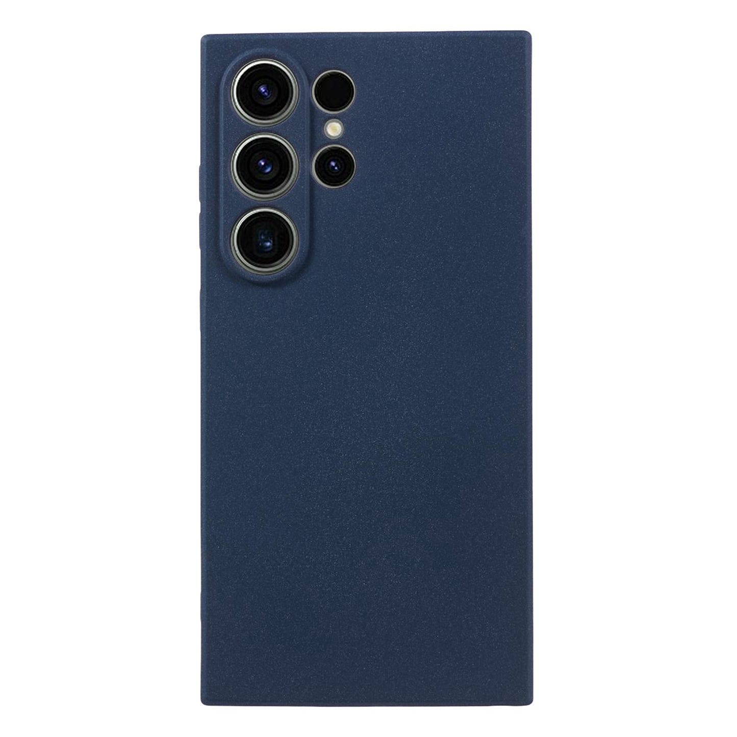 For Samsung Galaxy S24 Ultra Phone Case Double-Sided Matte Design Anti-Slip Cover - Navy Blue