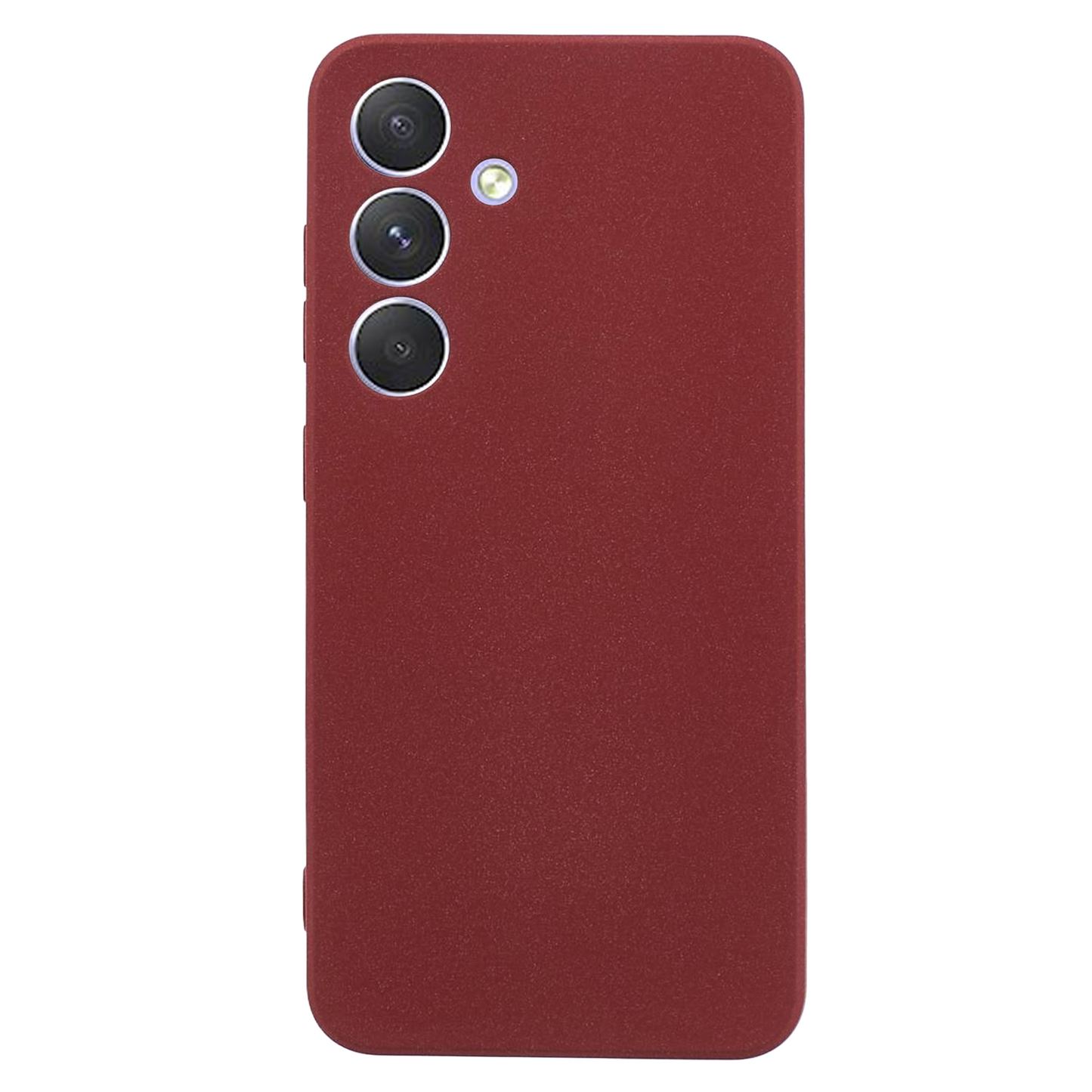 For Samsung Galaxy S24 Phone Case TPU Double-Sided Matte Cover - Wine Red