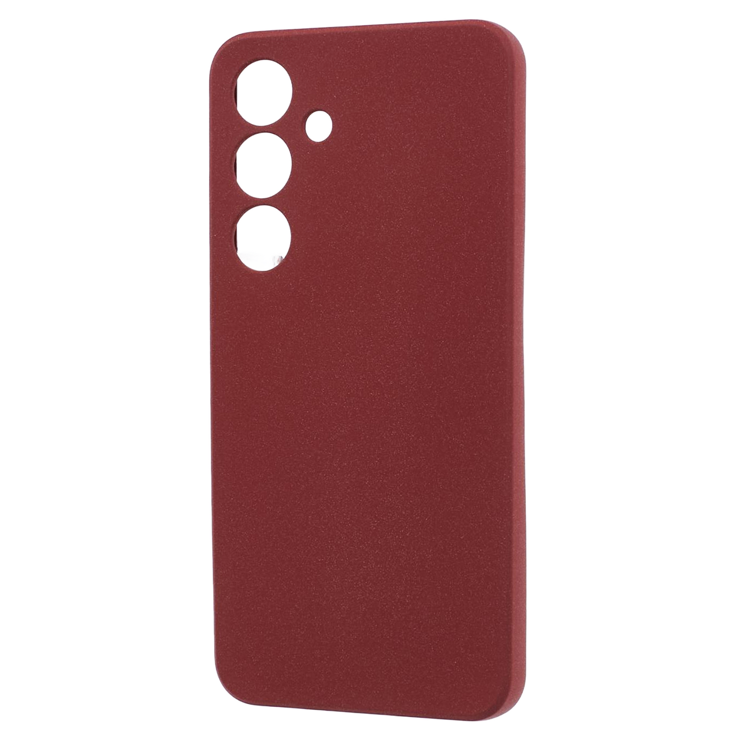 For Samsung Galaxy S24 Phone Case TPU Double-Sided Matte Cover - Wine Red