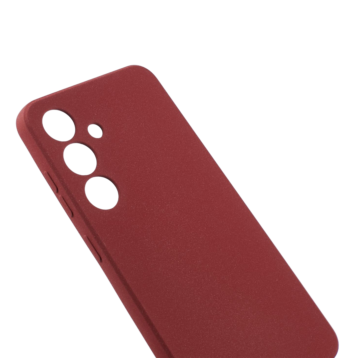 For Samsung Galaxy S24 Phone Case TPU Double-Sided Matte Cover - Wine Red