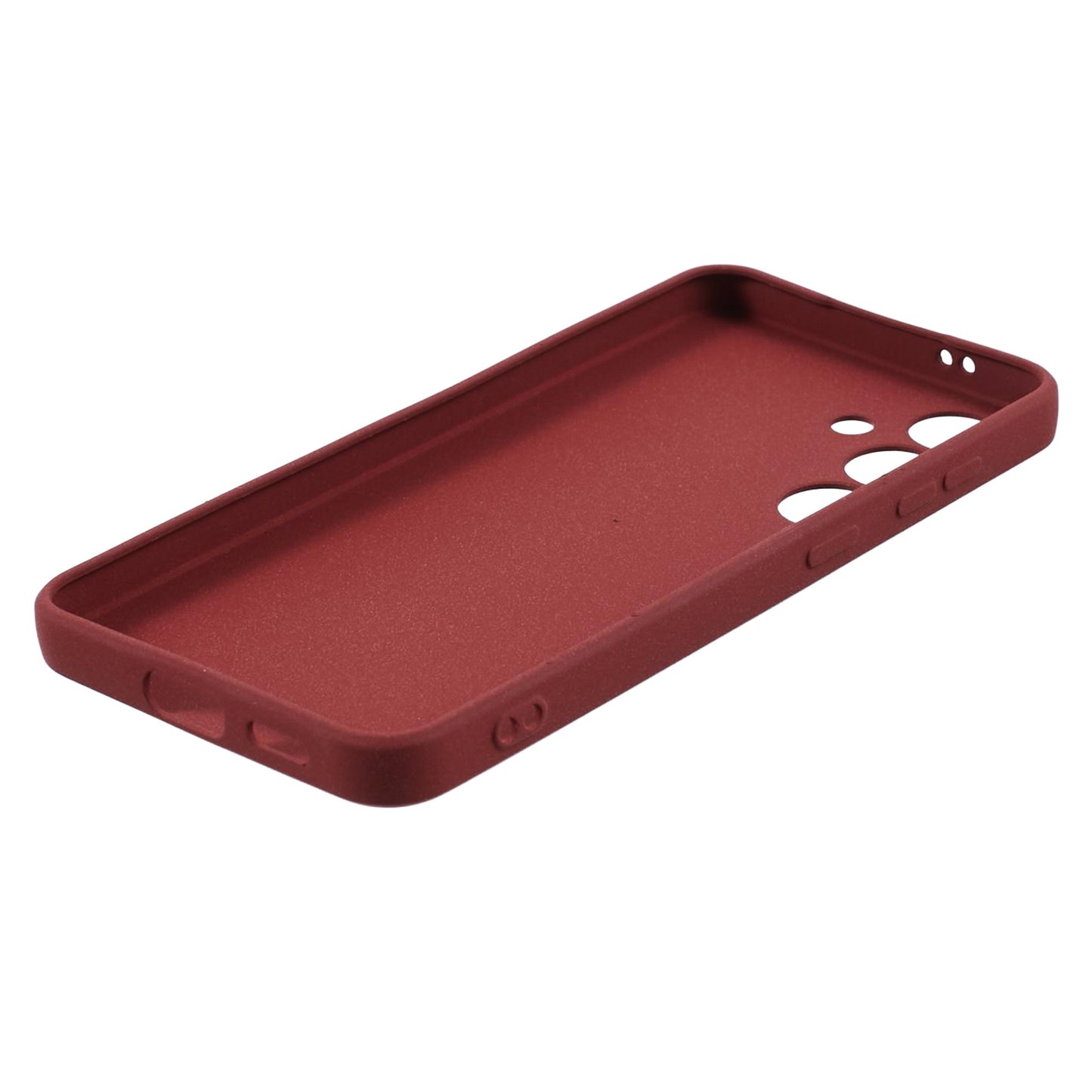 For Samsung Galaxy S24 Phone Case TPU Double-Sided Matte Cover - Wine Red