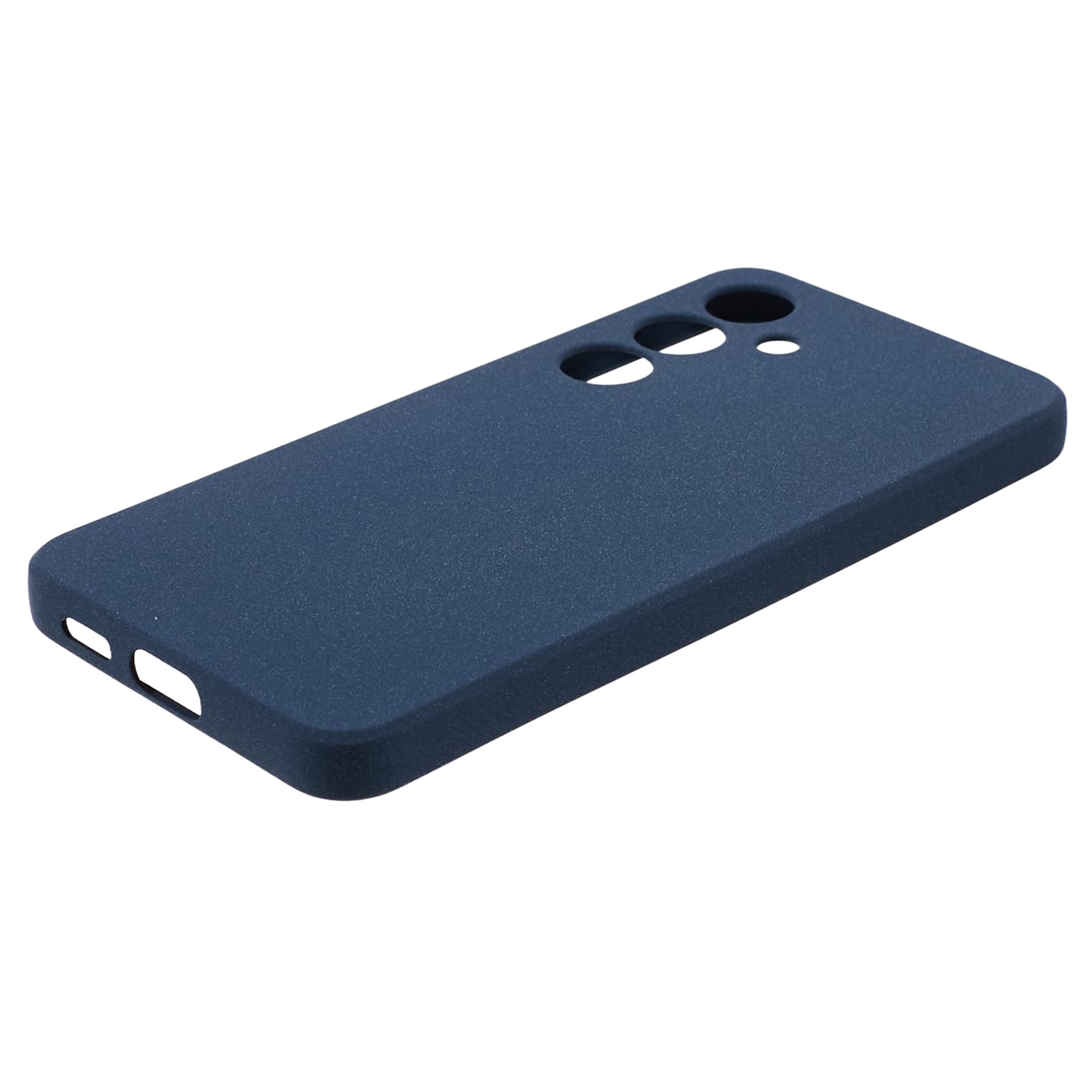 For Samsung Galaxy S24 Phone Case TPU Double-Sided Matte Cover - Navy Blue