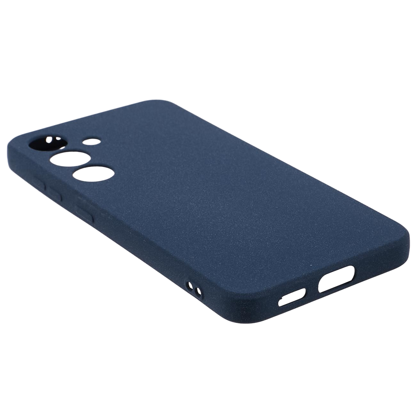 For Samsung Galaxy S24 Phone Case TPU Double-Sided Matte Cover - Navy Blue