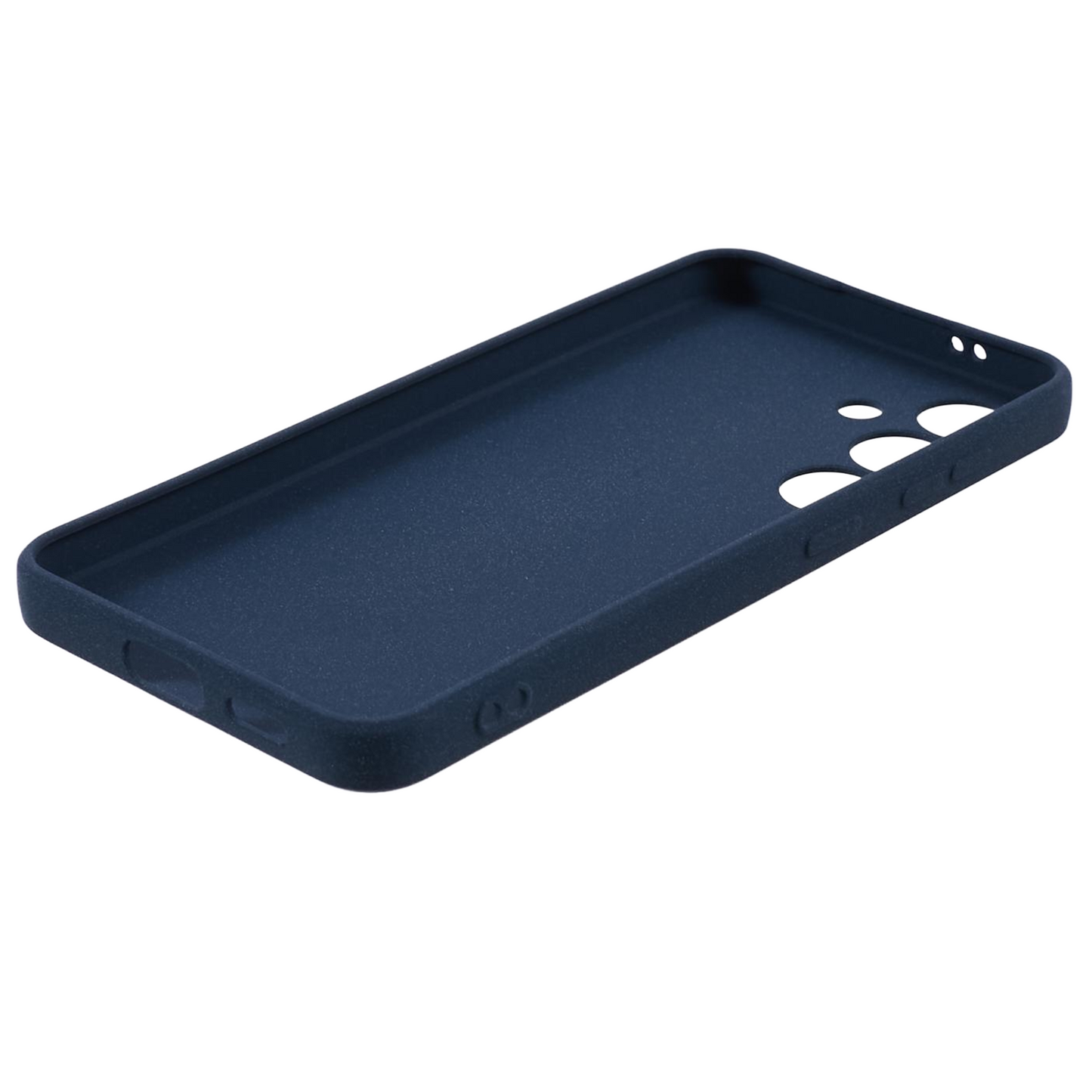 For Samsung Galaxy S24 Phone Case TPU Double-Sided Matte Cover - Navy Blue