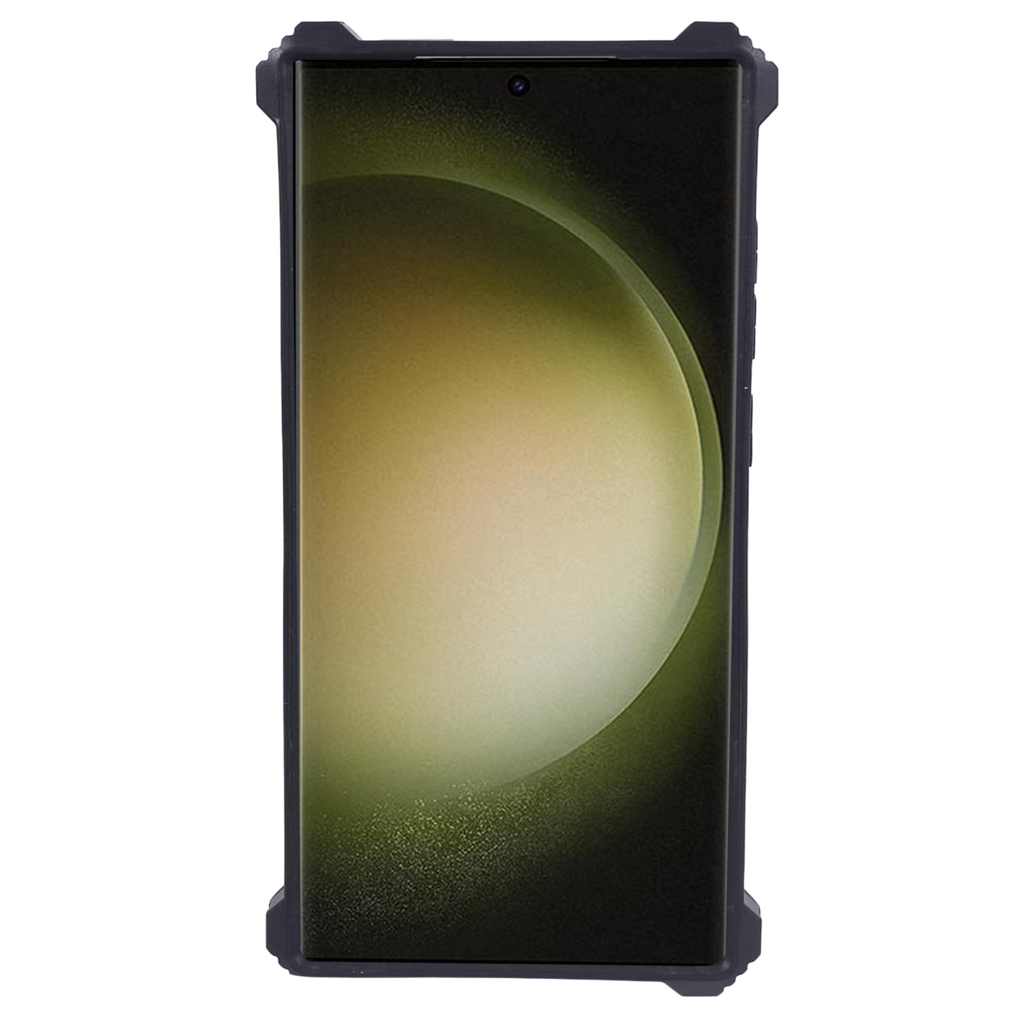 For Samsung Galaxy S24 Ultra Case Camouflage Kickstand Plastic+TPU Cell Phone Cover - Army Green