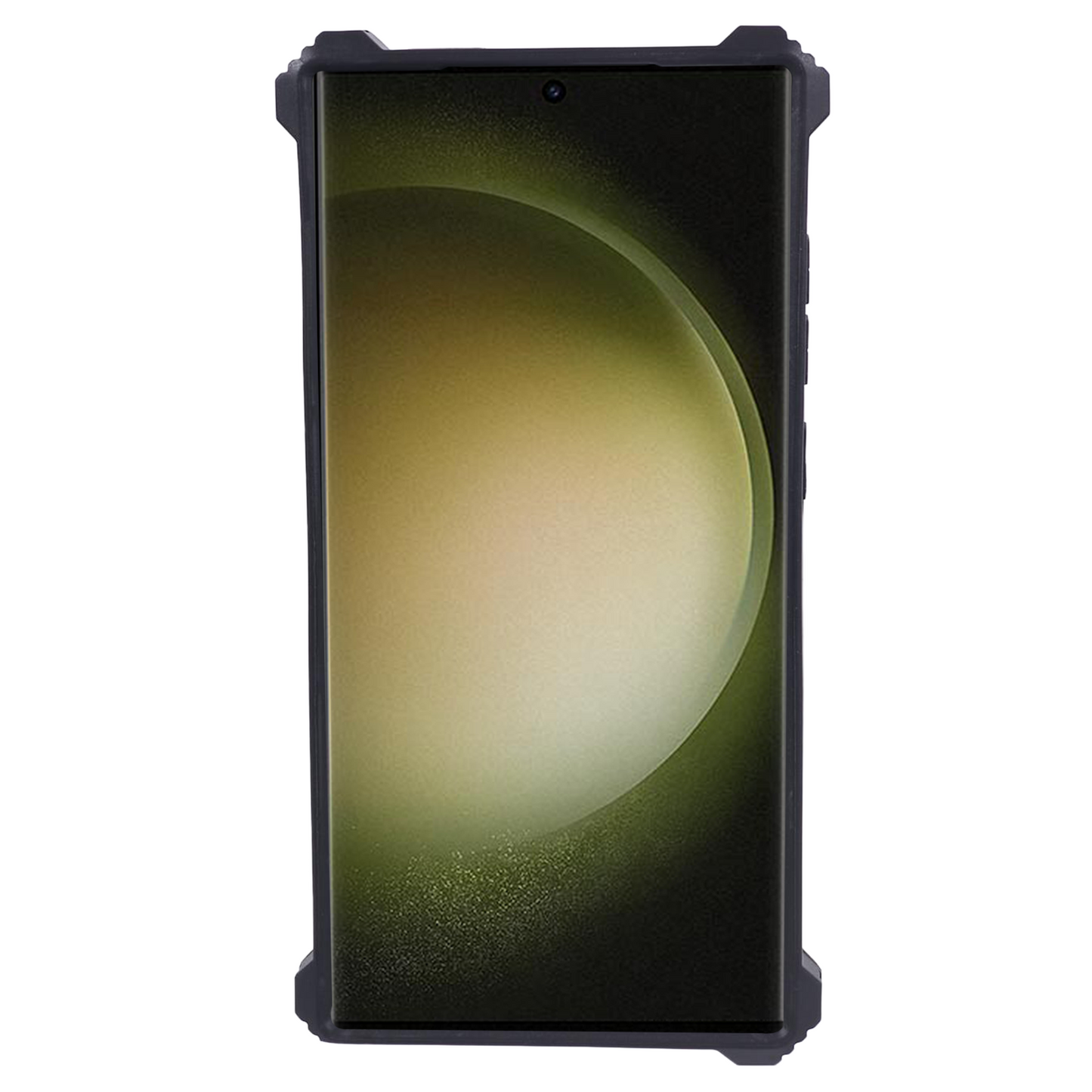 For Samsung Galaxy S24 Ultra Case PC + TPU Anti-drop Phone Cover with Kickstand - Black