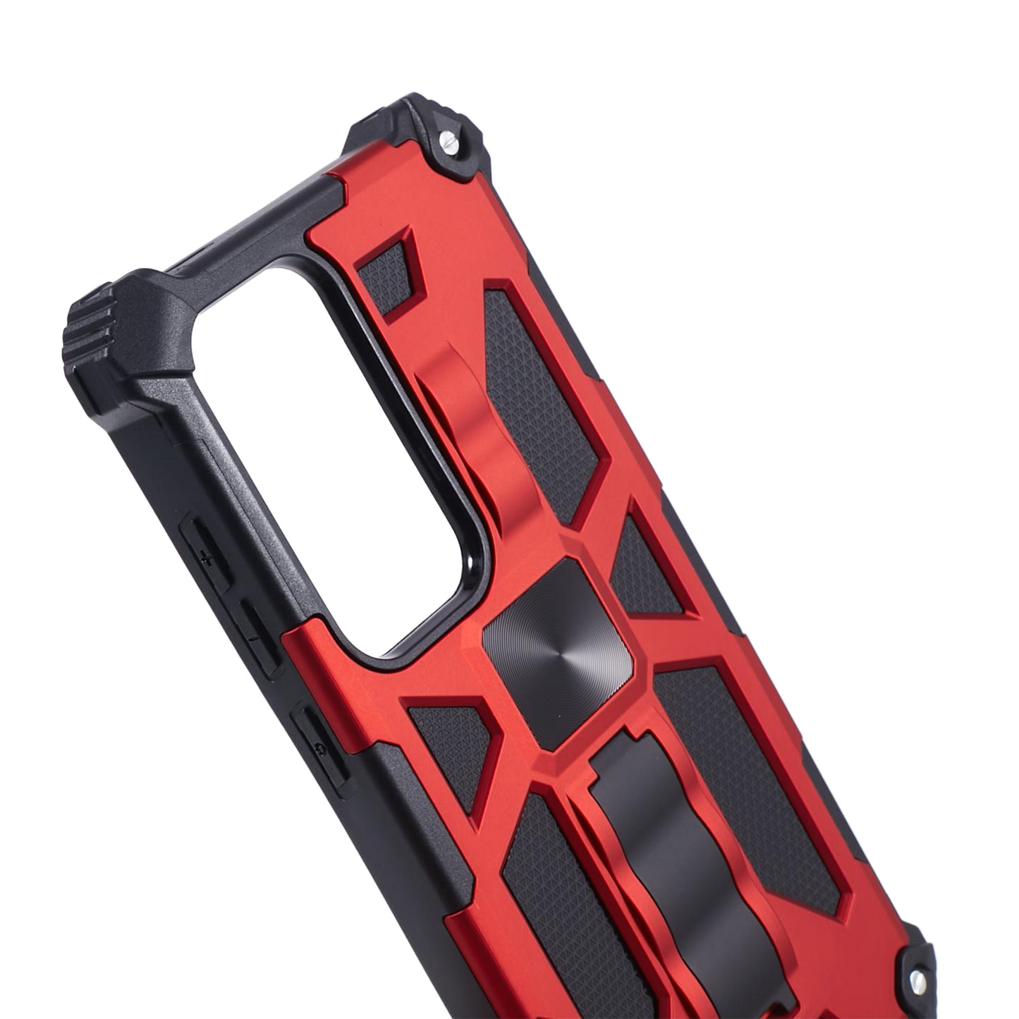 For Samsung Galaxy S24 Ultra Case PC + TPU Anti-drop Phone Cover with Kickstand - Red