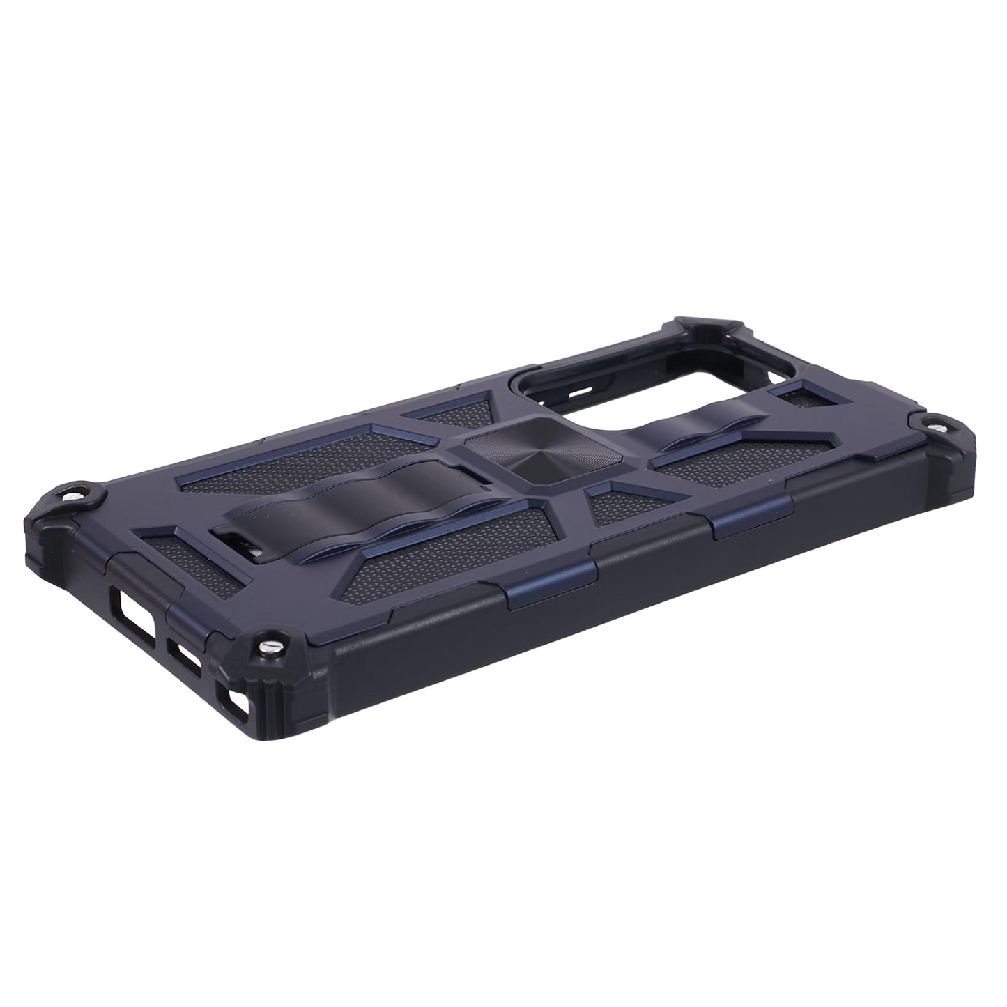 For Samsung Galaxy S24 Ultra Case PC + TPU Anti-drop Phone Cover with Kickstand - Blue