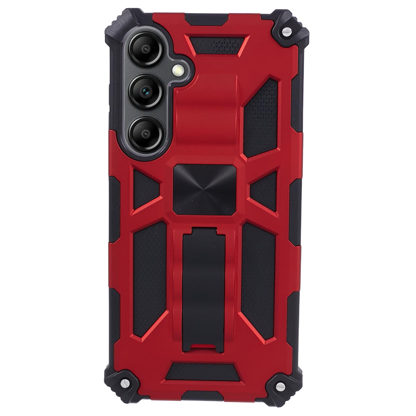 For Samsung Galaxy S24 Case Kickstand Protective Phone Cover Work with Magnetic Car Mount - Red