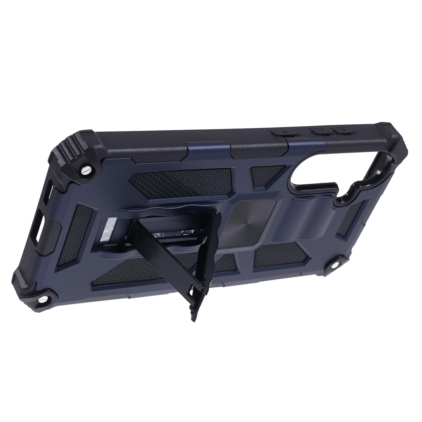 For Samsung Galaxy S24 Case Kickstand Protective Phone Cover Work with Magnetic Car Mount - Blue
