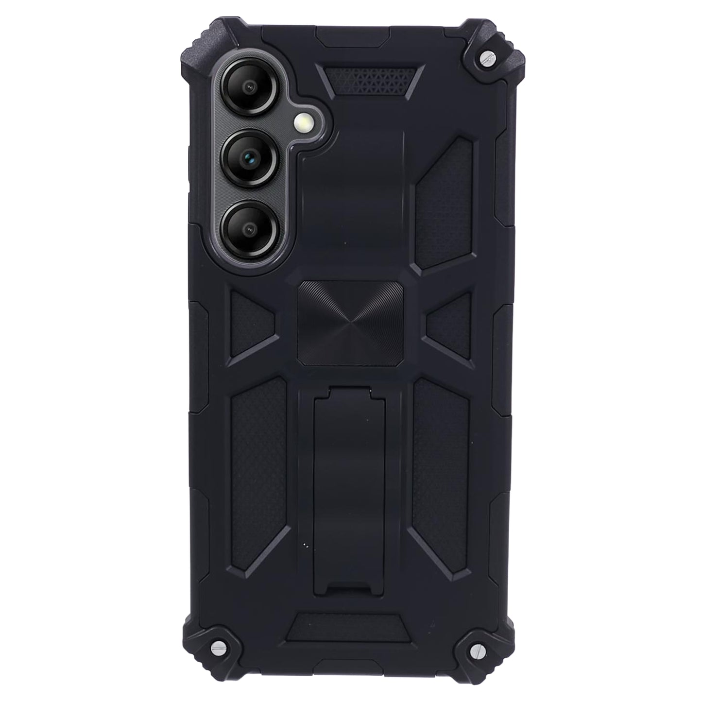 For Samsung Galaxy S24 Case Kickstand Protective Phone Cover Work with Magnetic Car Mount - Black