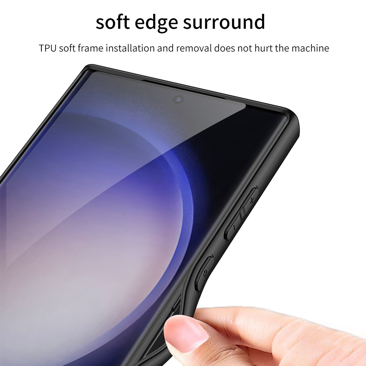 GKK For Samsung Galaxy S24 Ultra Case Anti-scratch Textured PU Leather+PC+TPU Phone Cover - Carbon Fiber Texture