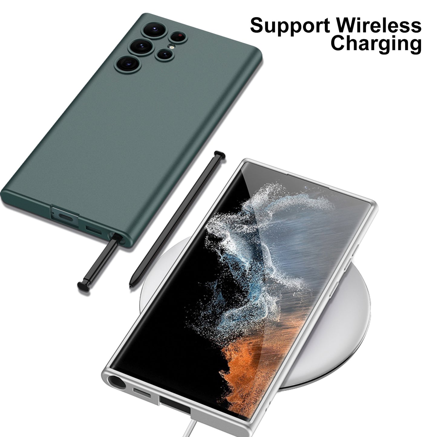 GKK For Samsung Galaxy S24 Ultra PC Case Ultra Thin Protective Phone Cover - Silver