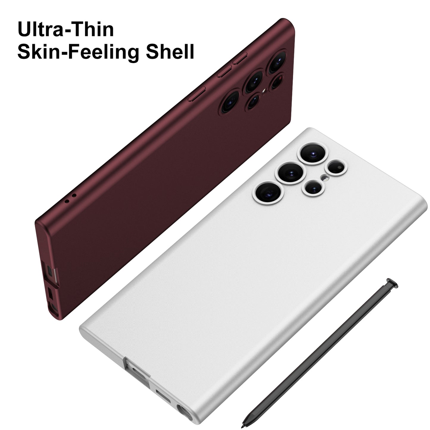 GKK For Samsung Galaxy S24 Ultra PC Case Ultra Thin Protective Phone Cover - Silver