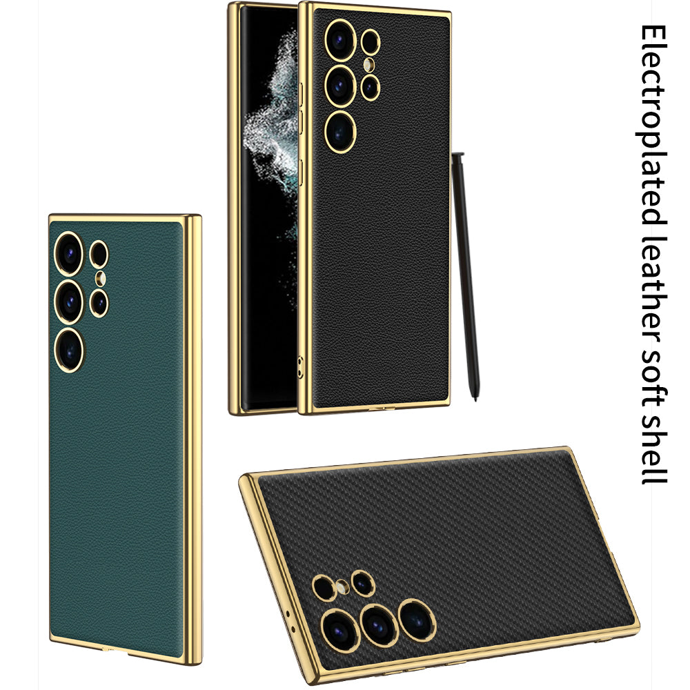 GKK for Samsung Galaxy S24 Ultra Case Electroplating Frame Slim Phone Cover - Black