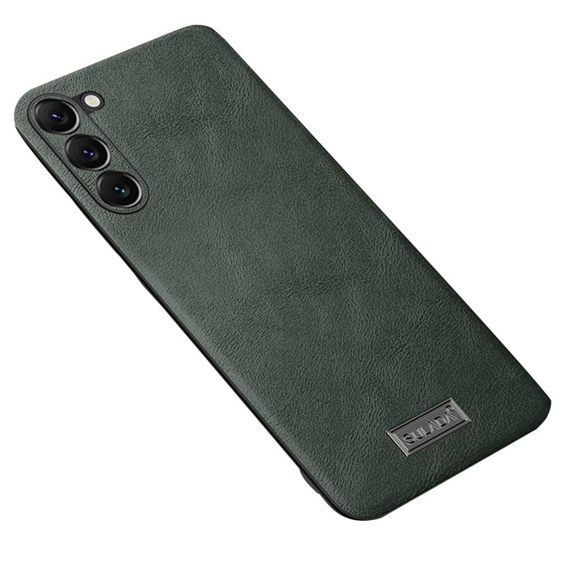 SULADA For Samsung Galaxy S24 Cell Phone Cases PU Leather+TPU+PC Back Cover - Green