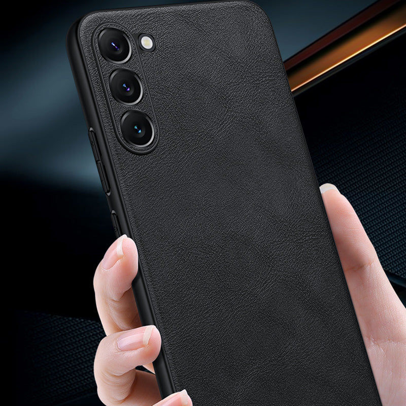 SULADA Cell Phone Cases for Samsung Galaxy S24 Ultra PU Leather+TPU+PC Cover - Brown