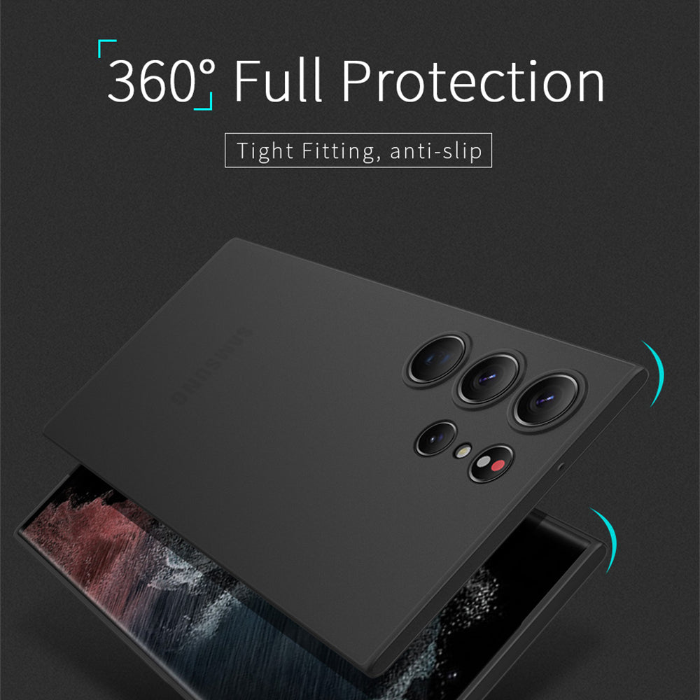 X-LEVEL For Samsung Galaxy S24 Ultra PP Phone Case Matte Finish Slim Cover - Transparent Black