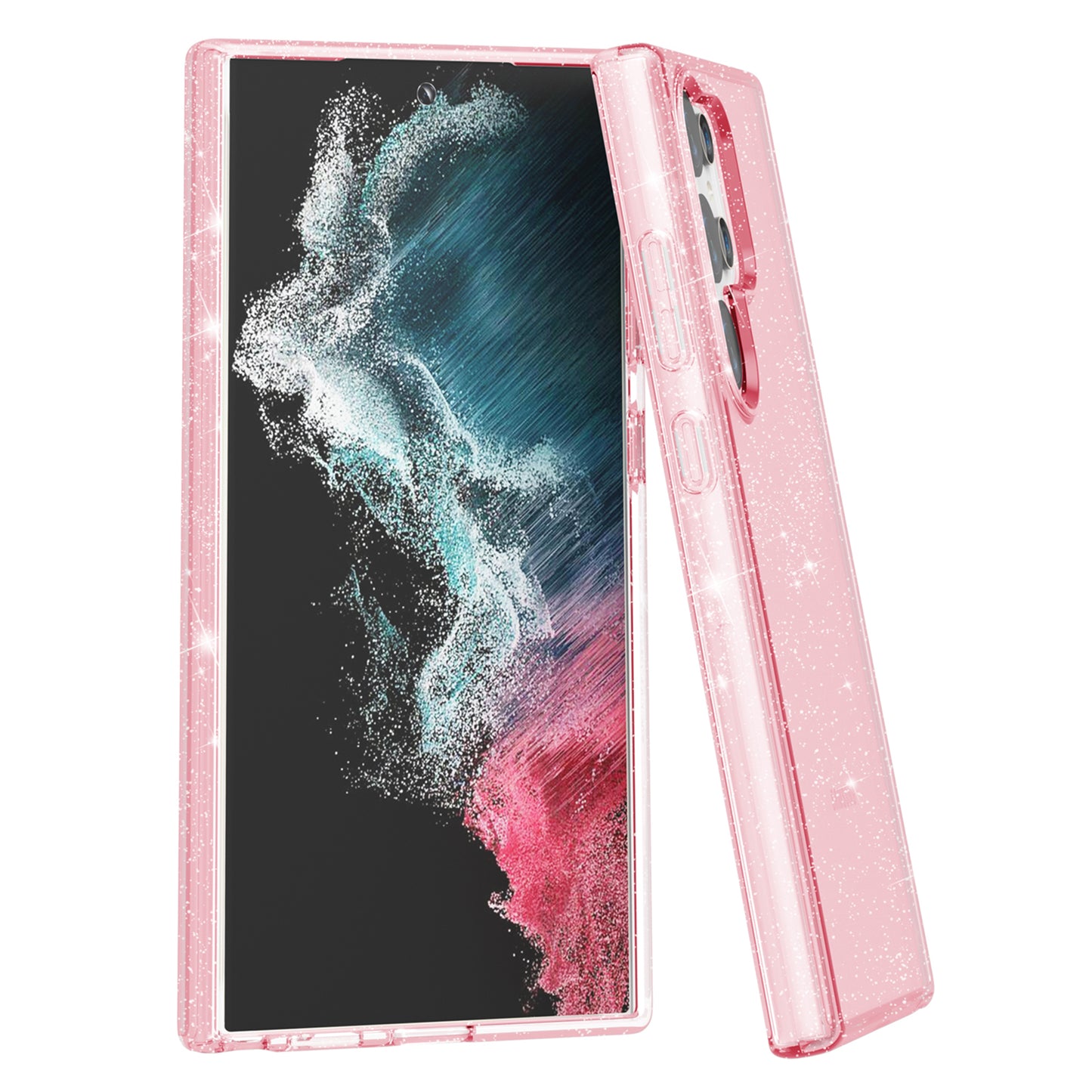 For Samsung Galaxy S24 Ultra Case Anti-scratch Glitter Phone Cover - Pink