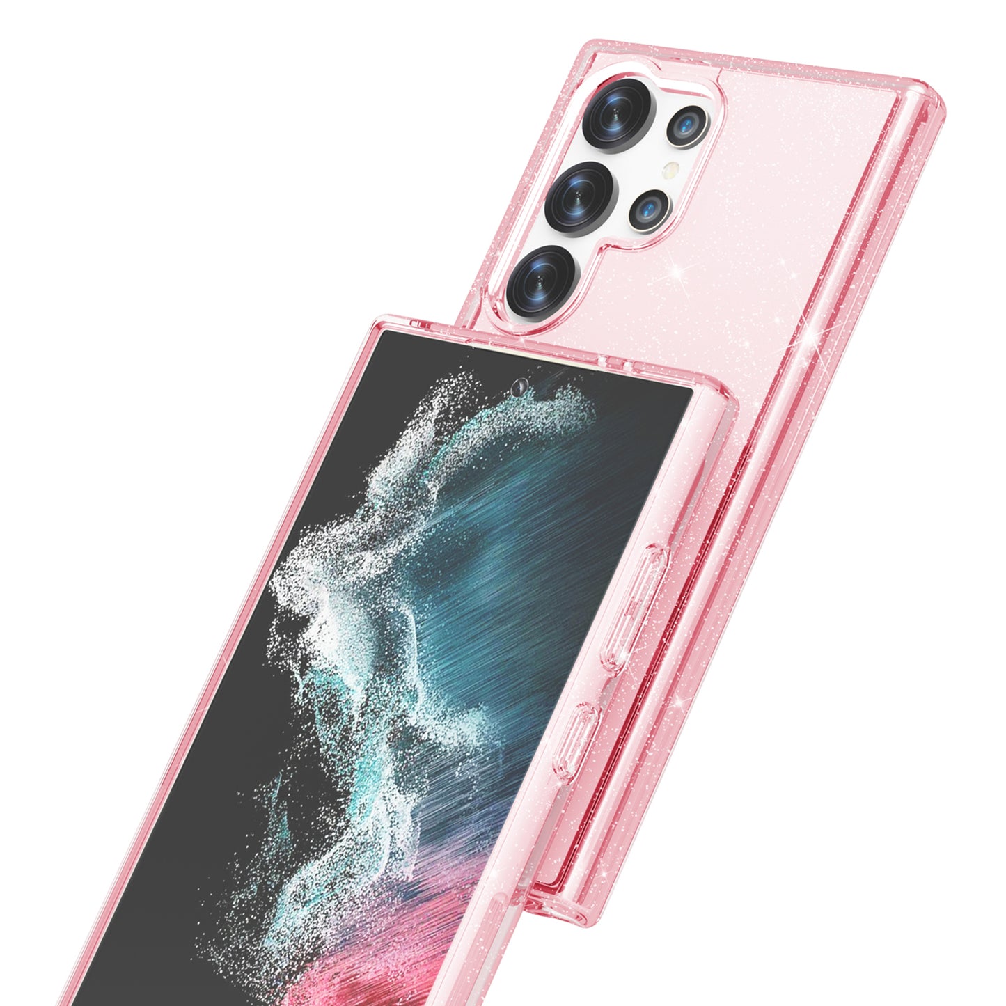 For Samsung Galaxy S24 Ultra Case Anti-scratch Glitter Phone Cover - Pink