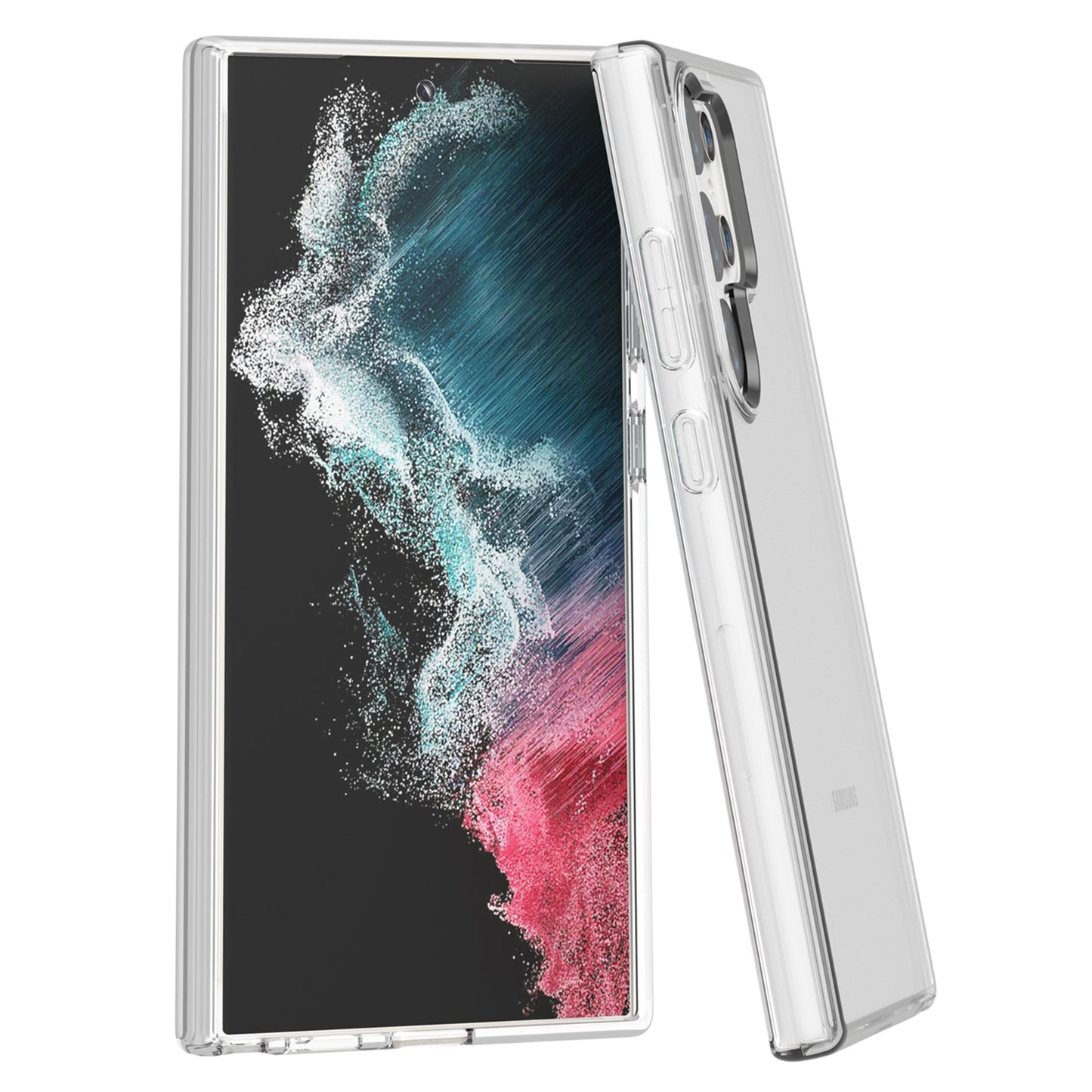 For Samsung Galaxy S24 Ultra Clear Case PC+TPU Anti-scratch Phone Cover - Transparent