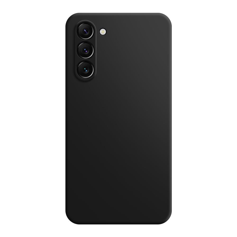 Rubberized Phone Case for Samsung Galaxy S24+ Shell Straight Edge TPU Phone Cover - Black