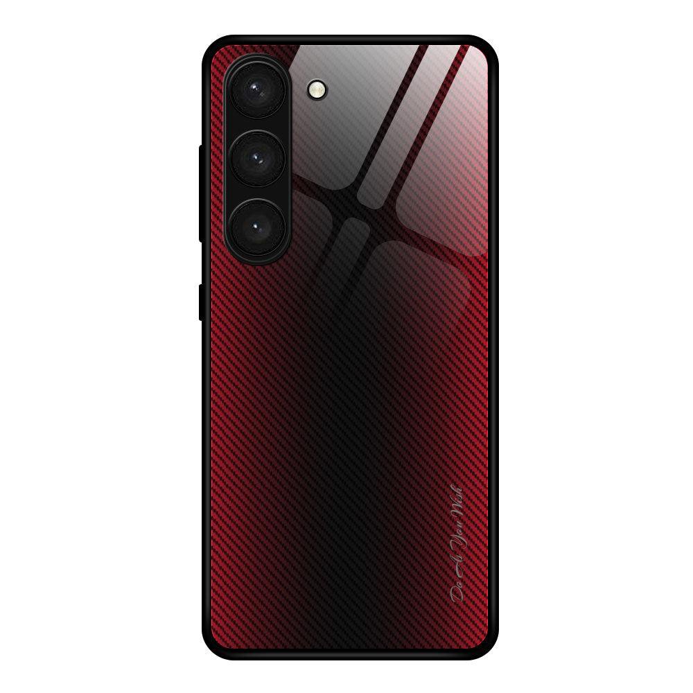 Wholesale Phone Cover for Samsung Galaxy S24 Tempered Glass + TPU Phone Case Slim-Fit Shell - Red
