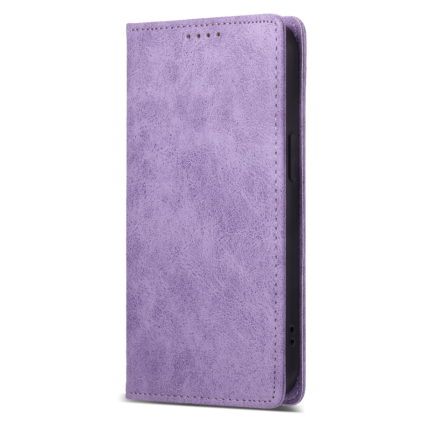 DF-05 For Samsung Galaxy S24 Cell Phone Case RFID Blocking PU Leather Cover with Wallet - Purple