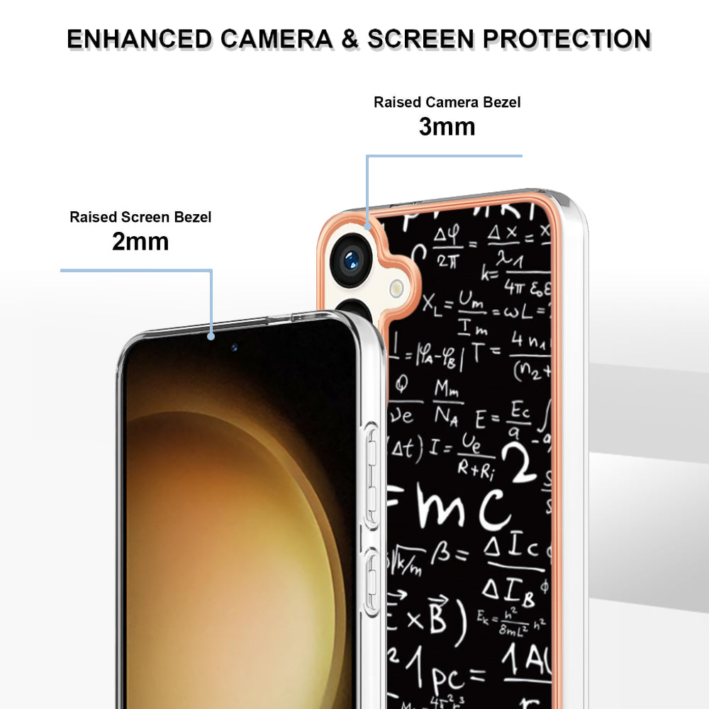 YB IMD Series-19 Style-D For Samsung Galaxy S24+ Plating Cover 2.0mm TPU Soft Phone Case - Equation