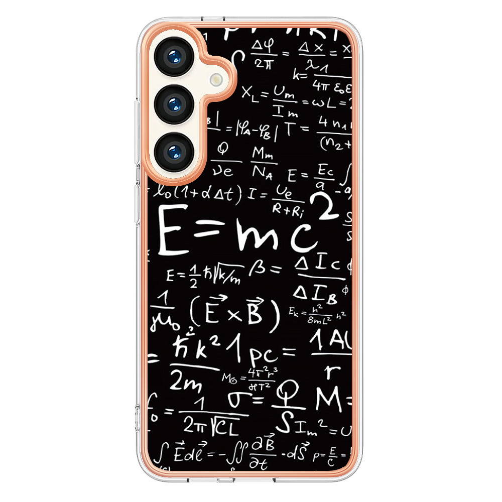 YB IMD Series-19 Style-D For Samsung Galaxy S24 Phone Case Electroplated Design 2.0mm TPU Cover - Equation