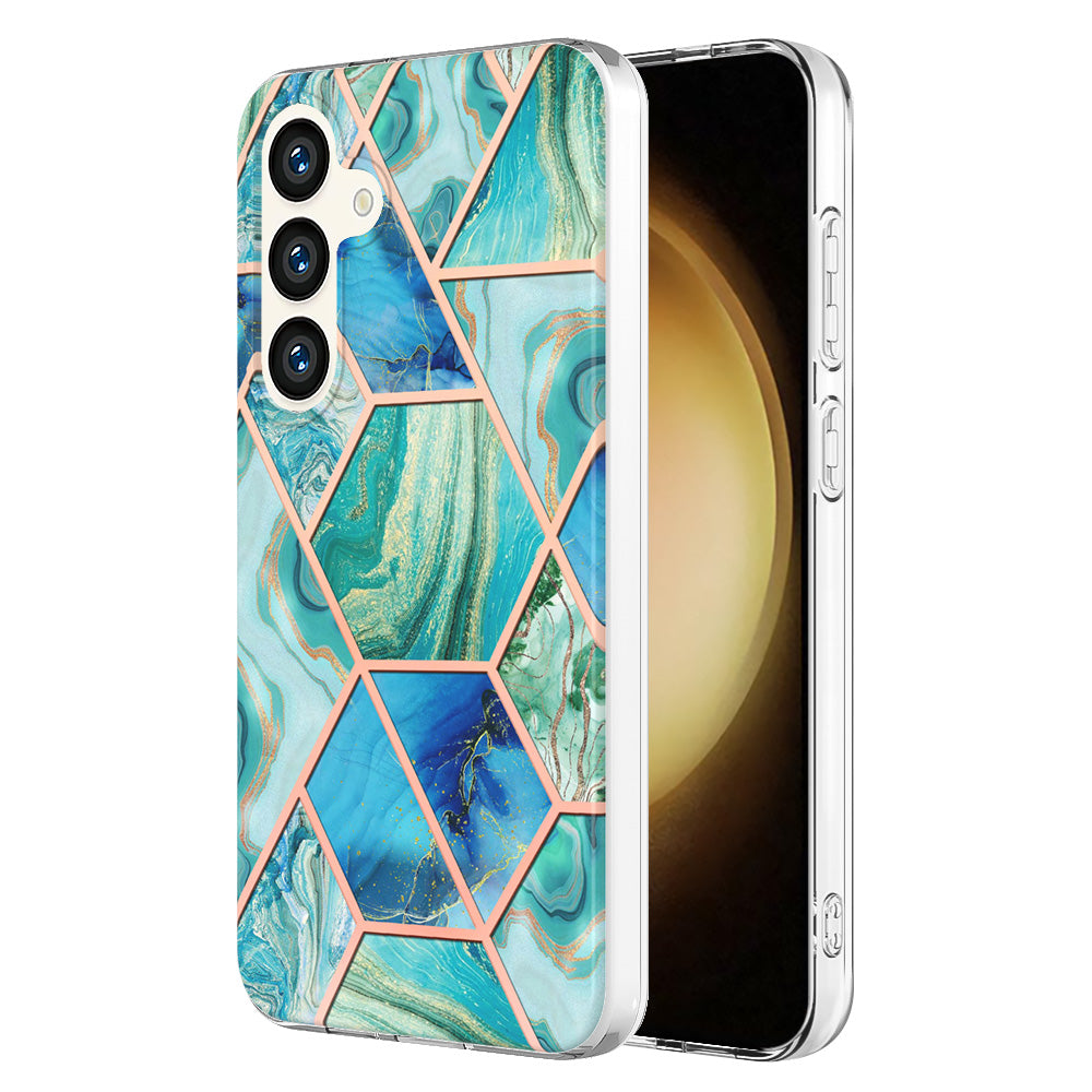 YB IMD Series-3 for Samsung Galaxy S24 Case Double-sided Electroplating Phone Cover - Green