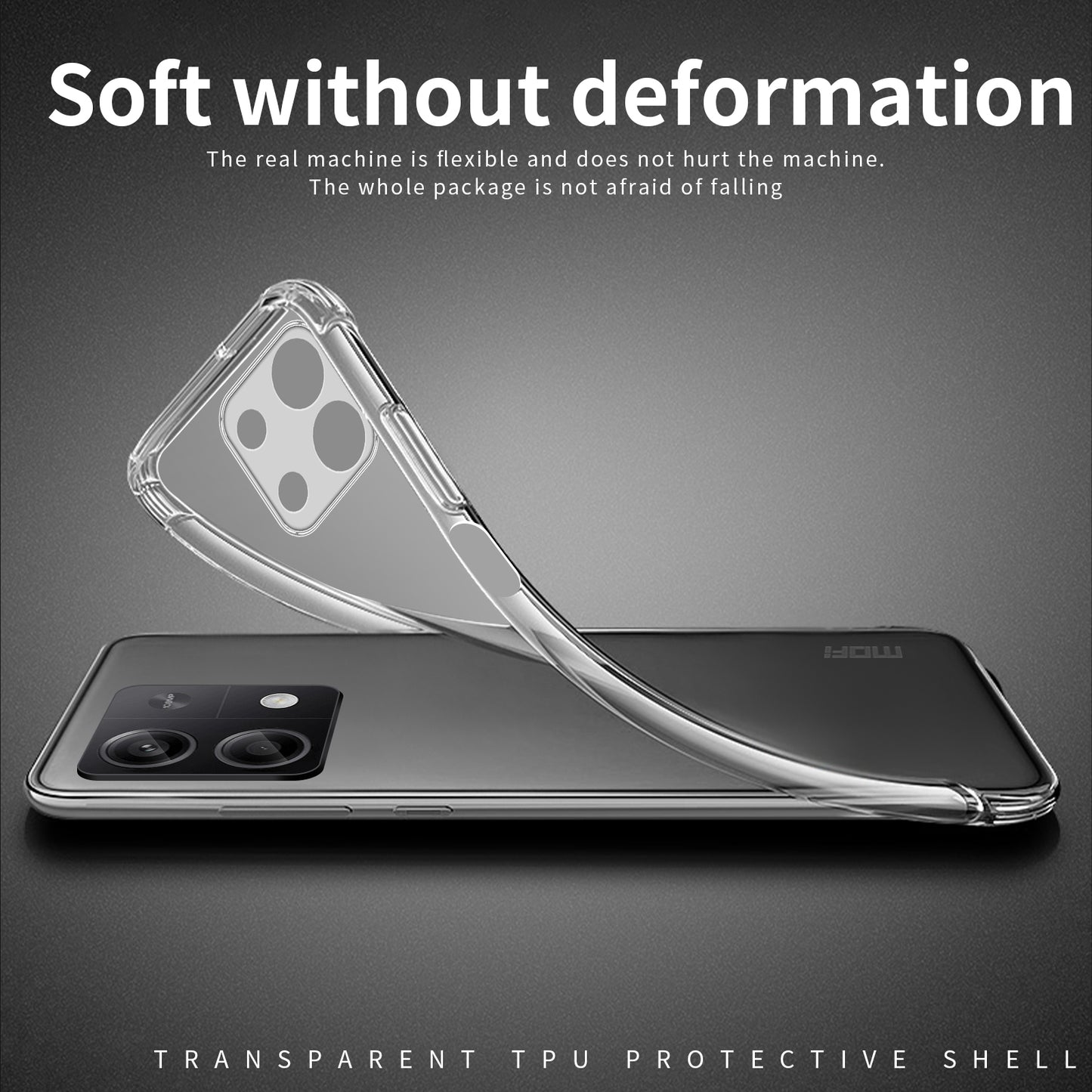 MOFI For Xiaomi Redmi Note 13 4G TPU Case High Definition Phone Protective Cover