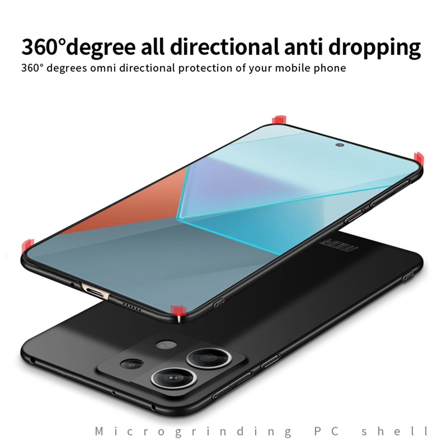 MOFI JK PC Series-1 for Xiaomi Redmi Note 13 5G Case Hard PC Matte Slim Phone Cover - Red