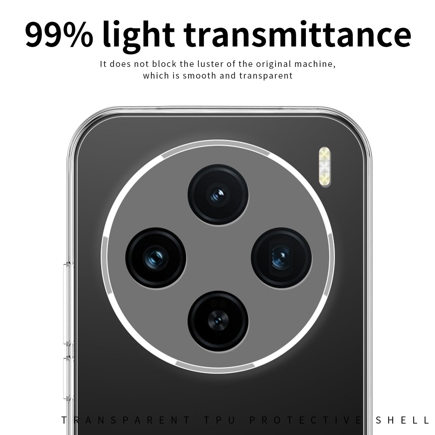 MOFI For vivo X100 5G Case Transparent Flexible TPU Protective Phone Cover