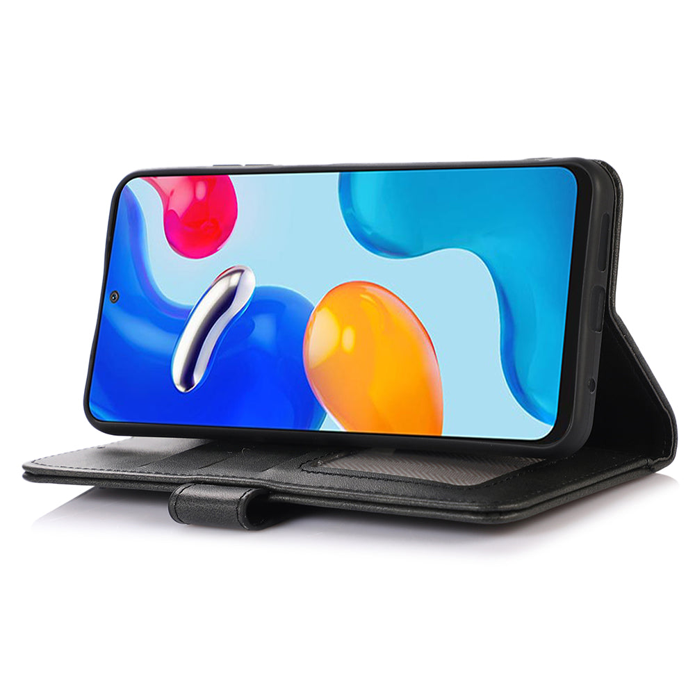 For Xiaomi Redmi Note 13 Pro+ 5G Case Shockproof Cowhide Texture Cell Phone Cover - Black