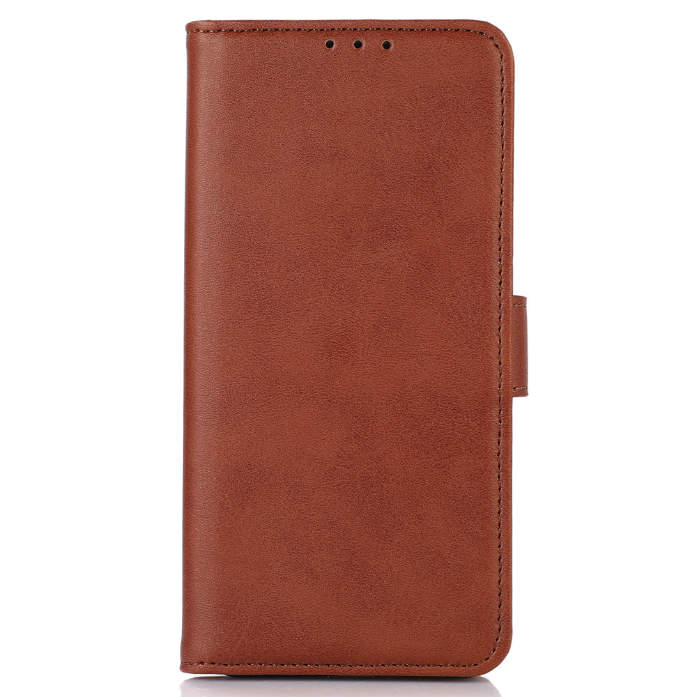 For Xiaomi Redmi Note 13 Pro+ 5G Case Shockproof Cowhide Texture Cell Phone Cover - Brown