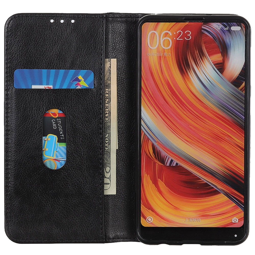 For Xiaomi Redmi Note 13 Pro+ 5G Case Folding Stand Split Leather Cell Phone Cover - Black