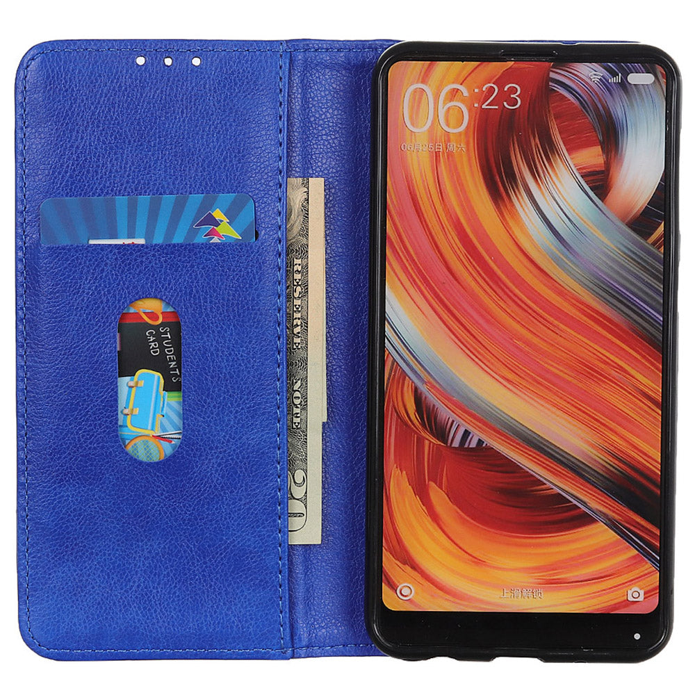 For Xiaomi Redmi Note 13 Pro+ 5G Case Folding Stand Split Leather Cell Phone Cover - Blue