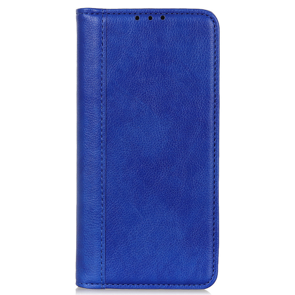 For Xiaomi Redmi Note 13 Pro+ 5G Case Folding Stand Split Leather Cell Phone Cover - Blue