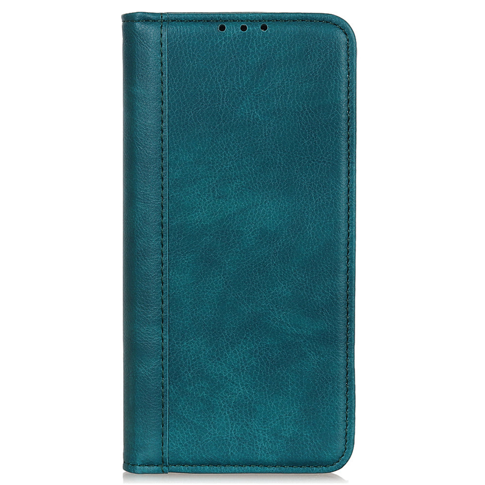 For Xiaomi Redmi Note 13 Pro+ 5G Case Folding Stand Split Leather Cell Phone Cover - Green
