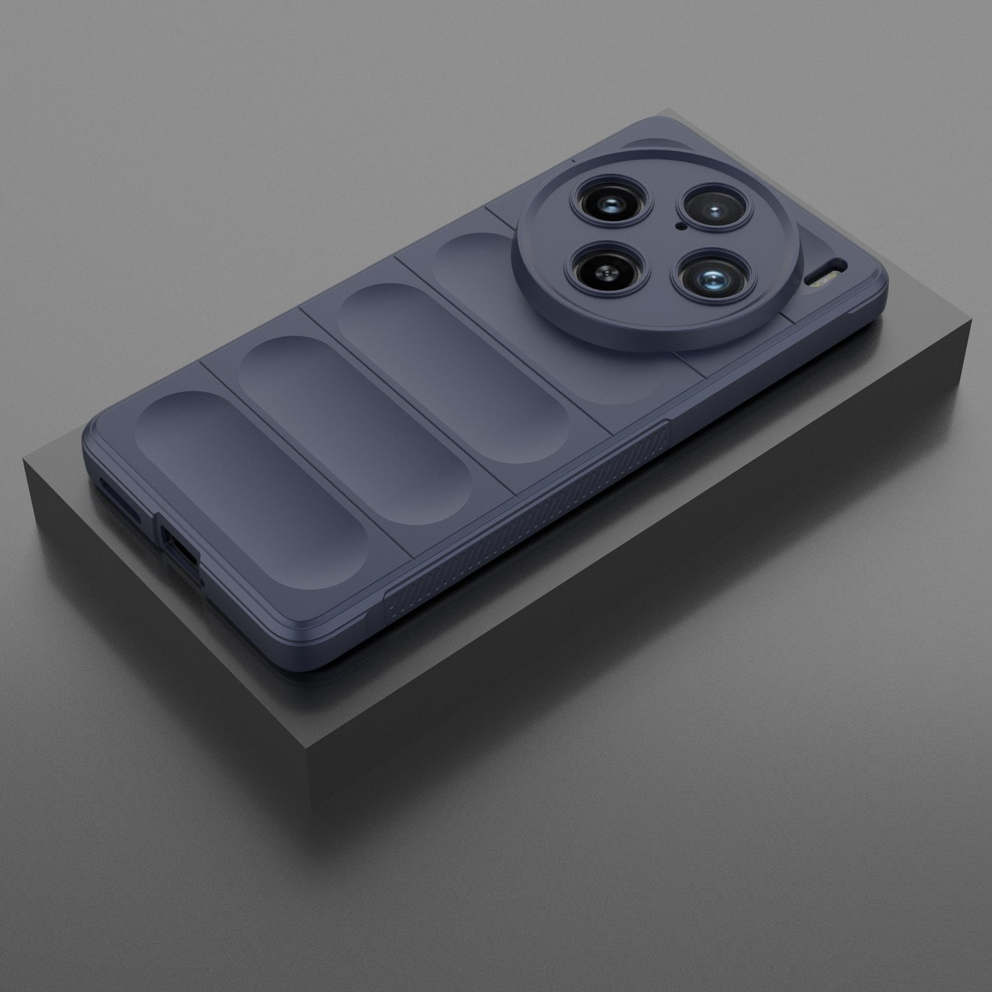 For vivo X100 Pro 5G Case Soft TPU Back Shell Rugged Cell Phone Protector Cover - Dark Blue