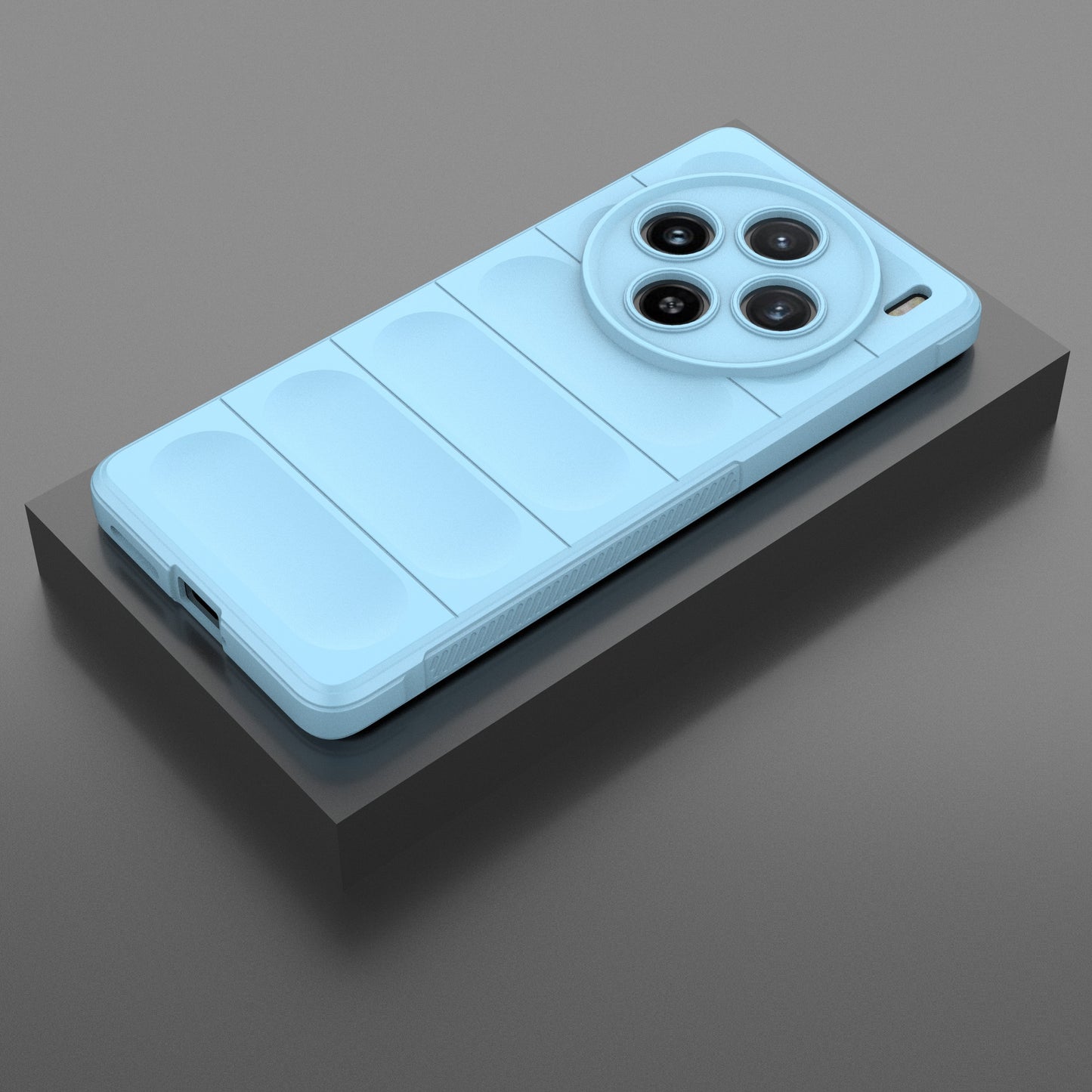 For vivo X100 5G Case Rugged Phone Protector Soft TPU Phone Back Shell Cover - Baby Blue